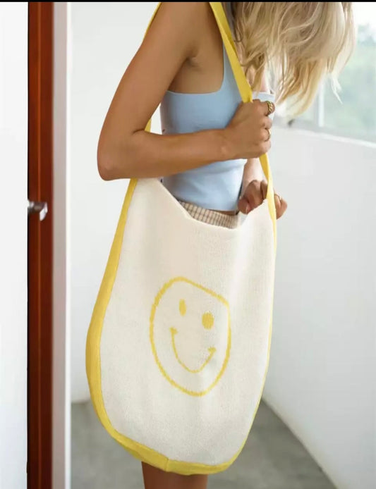 Smiley Beach Bags yellow