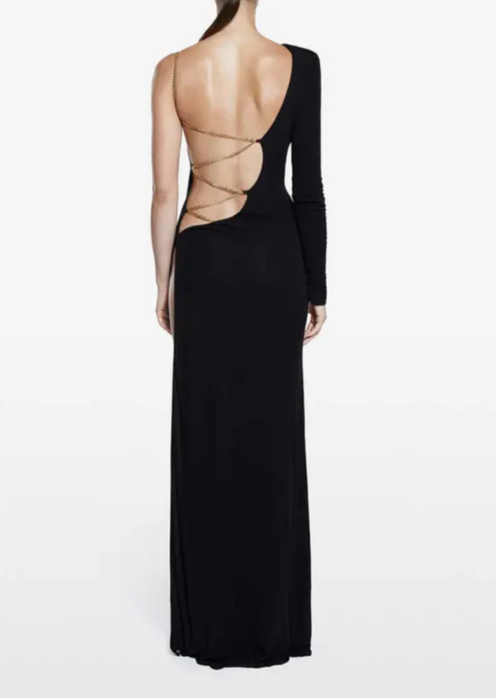 Mila Black Cutout Chained Dress
