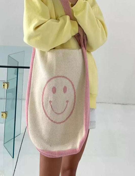 Smiley Beach Bags pink