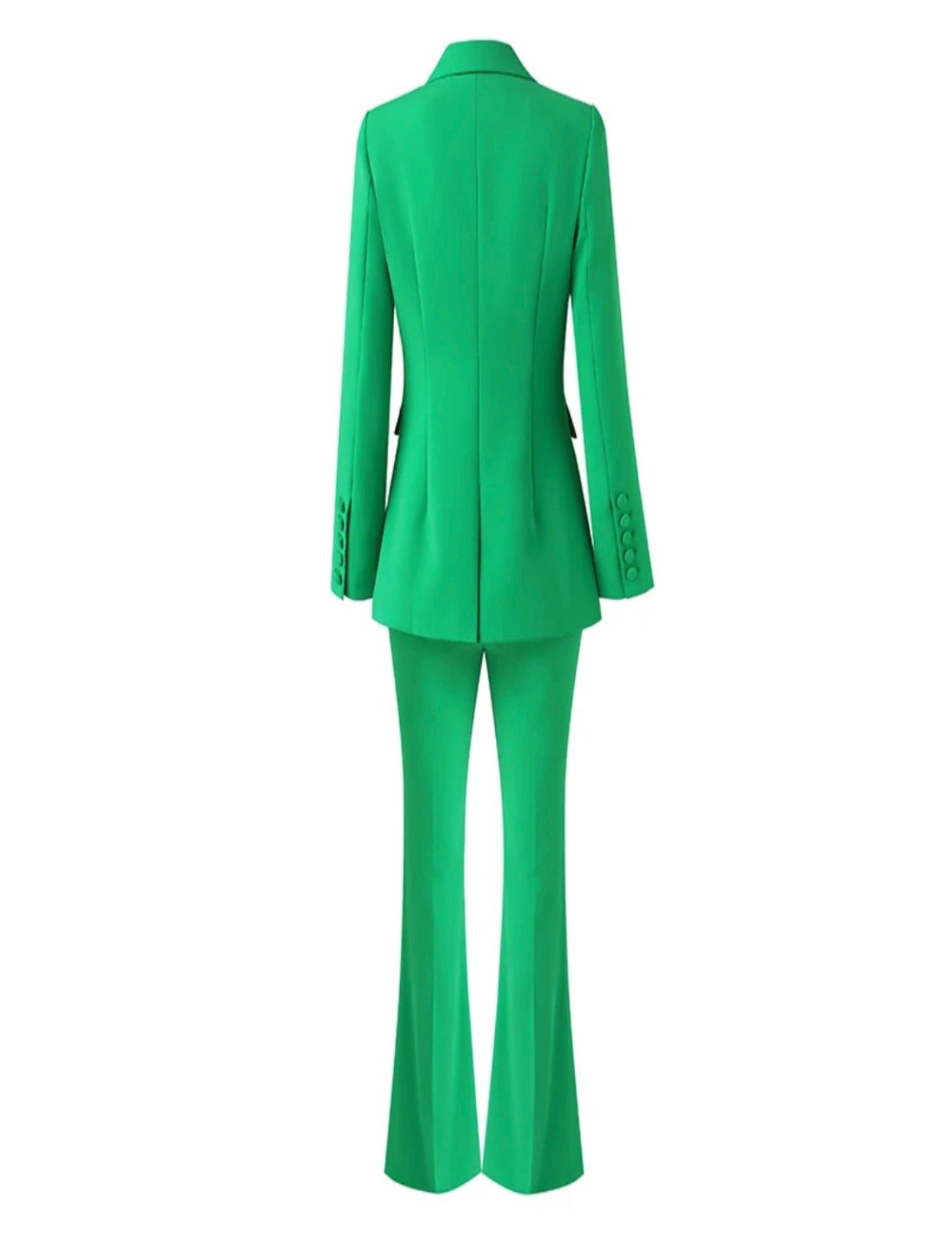 Anastasia Wide Legged Blazer Suit Set Green